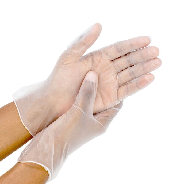 Kleen Chef Disposable Gloves, Vinyl, Powder-Free, L, 100 PK, Clear KC-MS-L-FHVG-1CL-Z - main